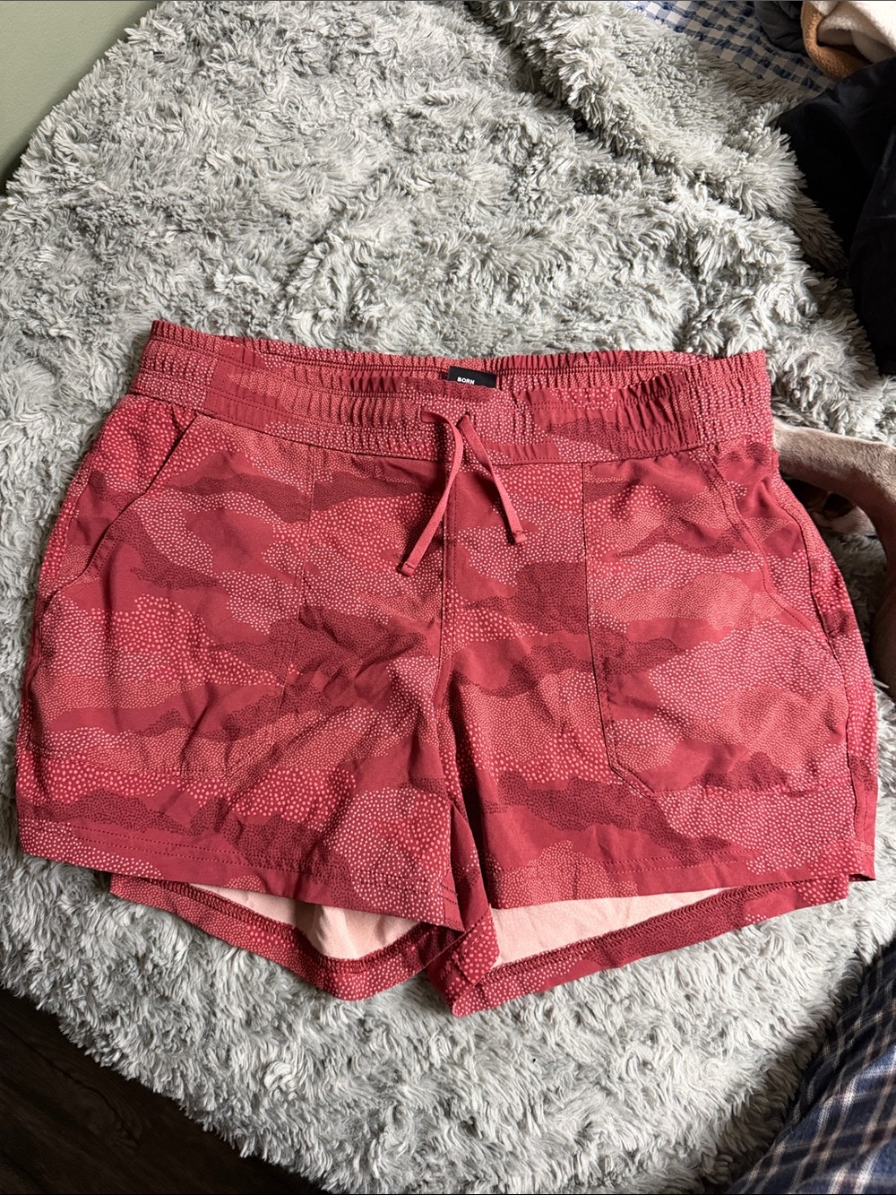 Women’s Rust Red Athletic Drawstring Shorts